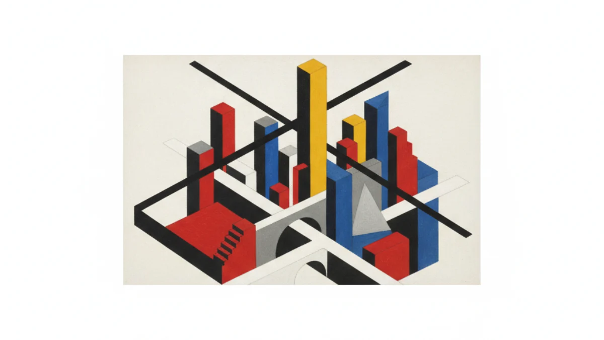 Vizualna interpretacija inspirirana radom: Theo van Doesburg