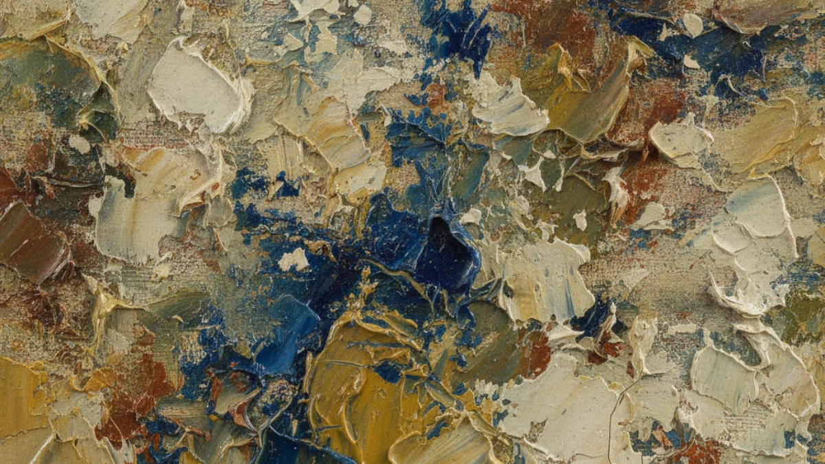 Detalj teksture i materijala karakterističnih za rad: Willem de Kooning