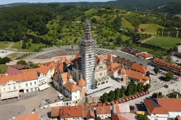 Crkva sv. Petra i Pavla u Svetištu Majke Božje Bistričke u Mariji Bistrici, u sklopu radova na obnovi tornja