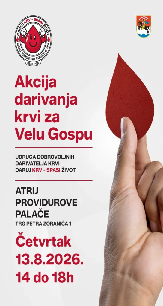 Ljetna akcija darivanja krvi u atriju Providurove palače u Zadru