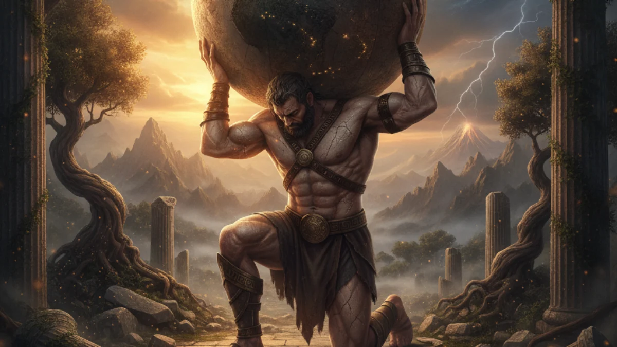 Mitološki prikaz: Atlas