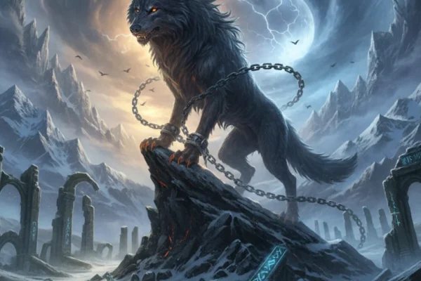 Mitološki prikaz: Fenrir