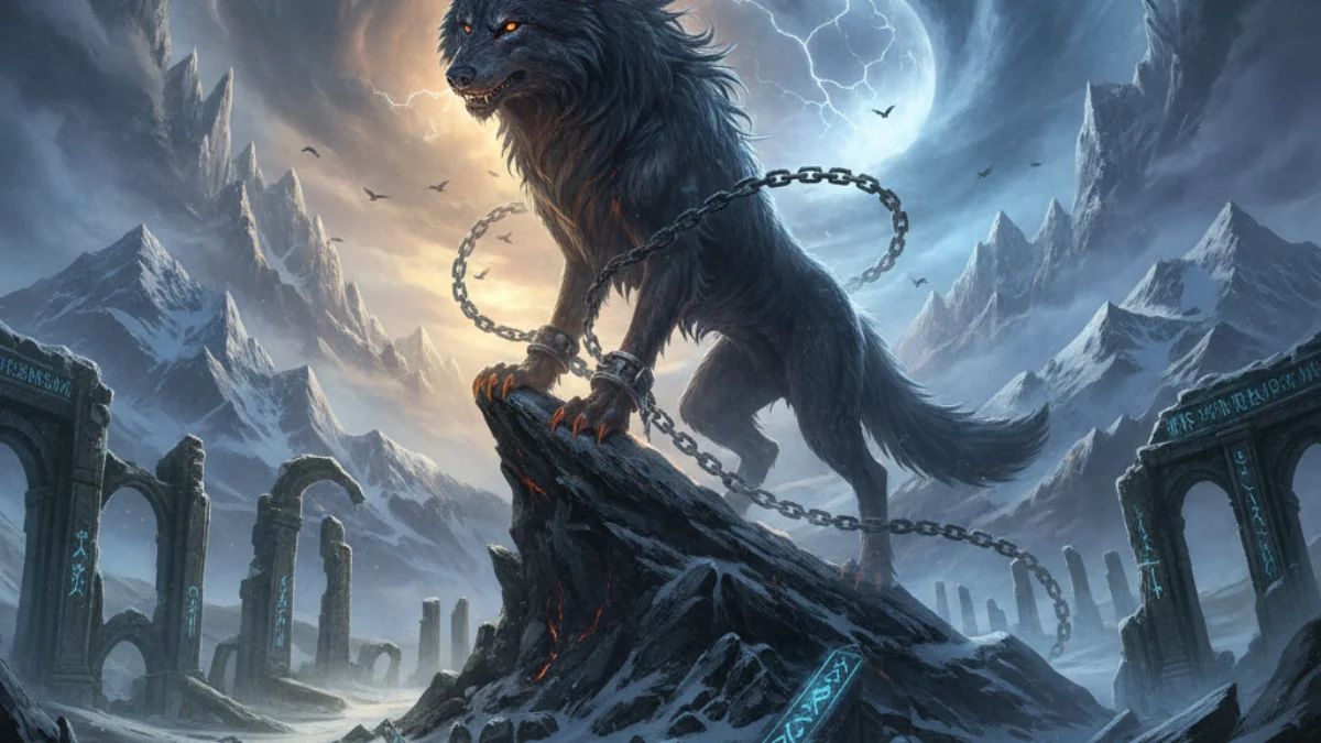 Mitološki prikaz: Fenrir