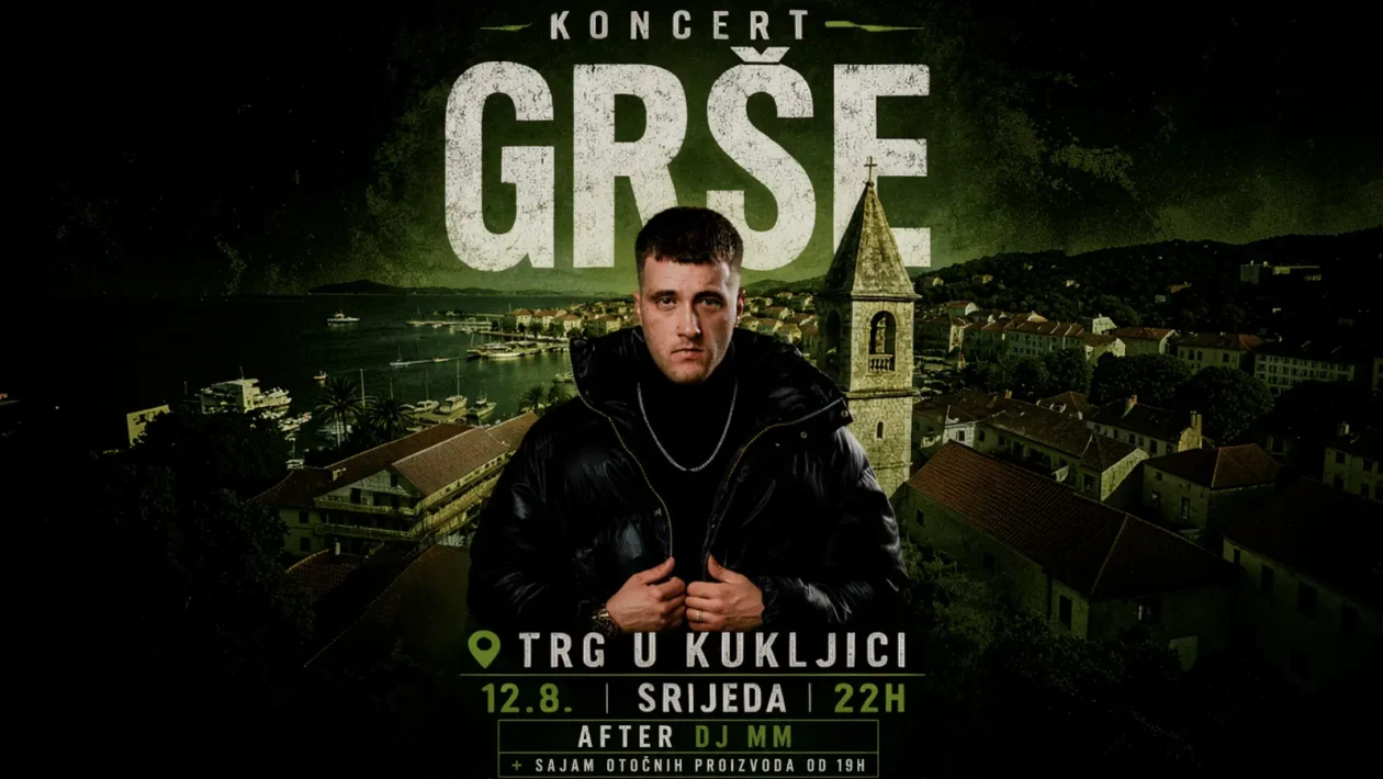 Koncert Grše u Kukljici, 12. kolovoza u 22h