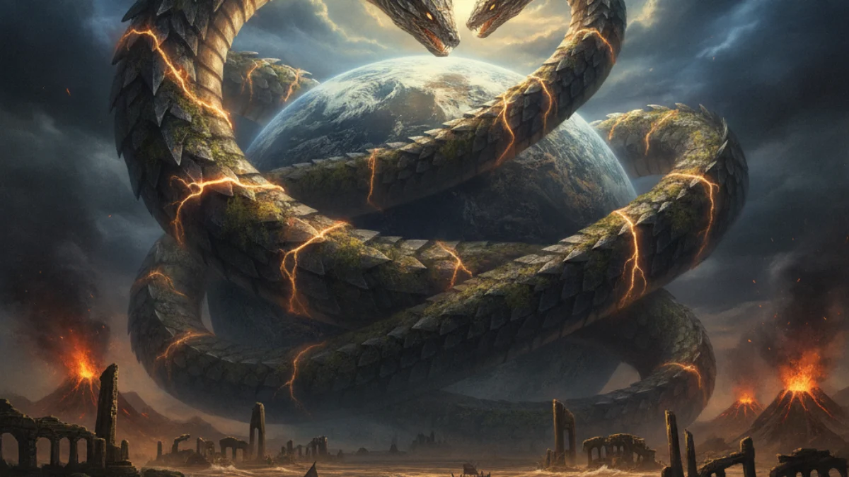Mitološki prikaz: Jormungandr
