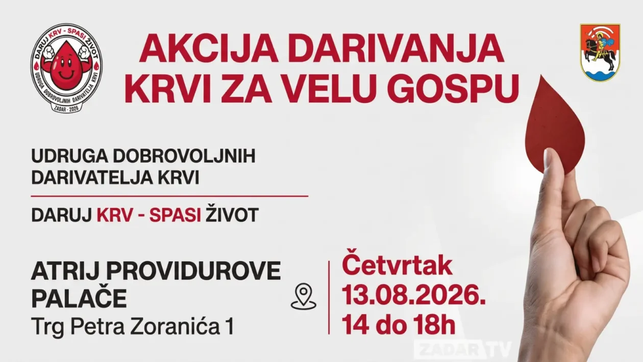 Ljetna akcija darivanja krvi u atriju Providurove palače u Zadru