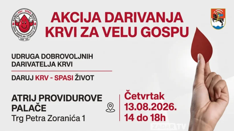 Ljetna akcija darivanja krvi u atriju Providurove palače u Zadru