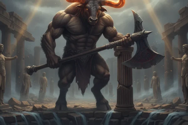 Mitološki prikaz: Minotaur