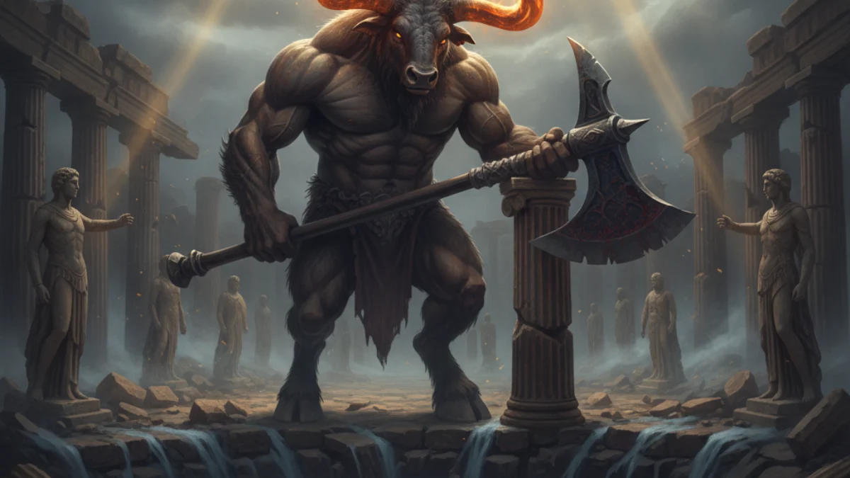 Mitološki prikaz: Minotaur