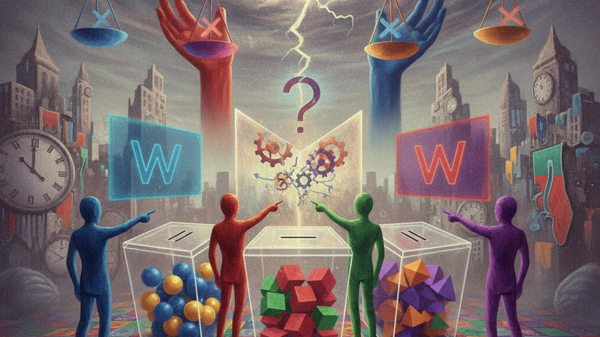 Ilustracija paradoksa Ostrogorski paradoks