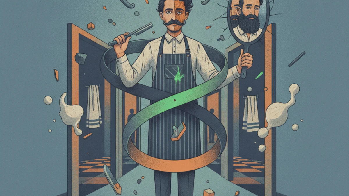 Ilustracija paradoksa Paradoks brijača