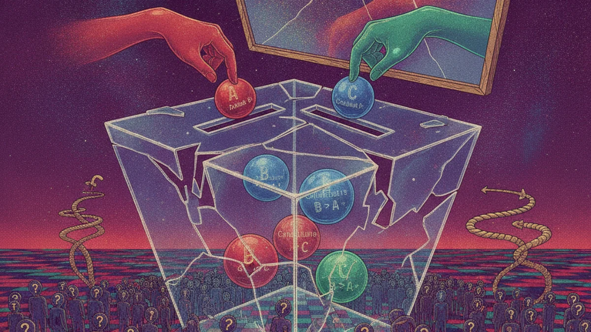 Ilustracija paradoksa Paradoks glasača )