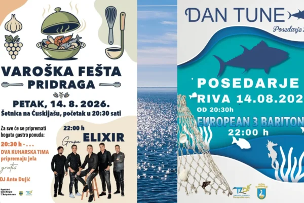 Posjetitelji uživaju na ljetnim manifestacijama u Pridragi i Posedarju uz gastronomiju i glazbeni program.