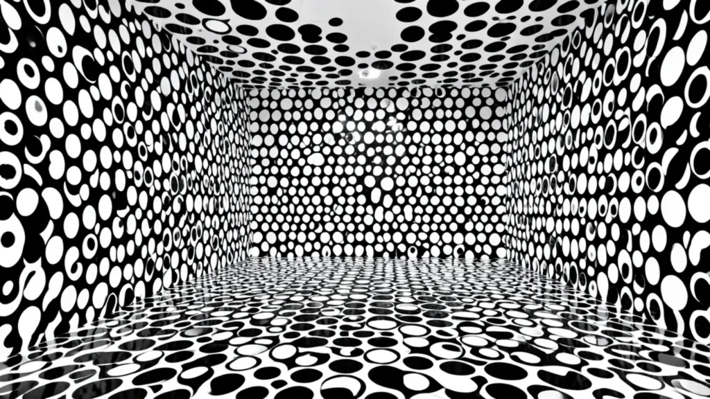 Yayoi Kusama ispred jedne od svojih poznatih Infinity Mirror Room instalacija
