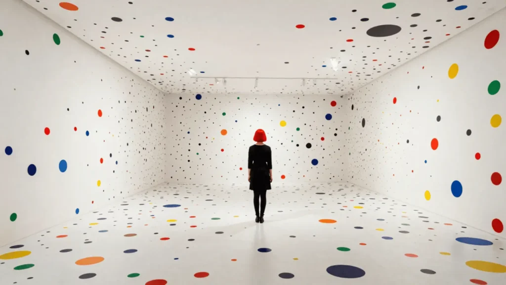 Yayoi Kusama ispred jedne od svojih poznatih Infinity Mirror Room instalacija