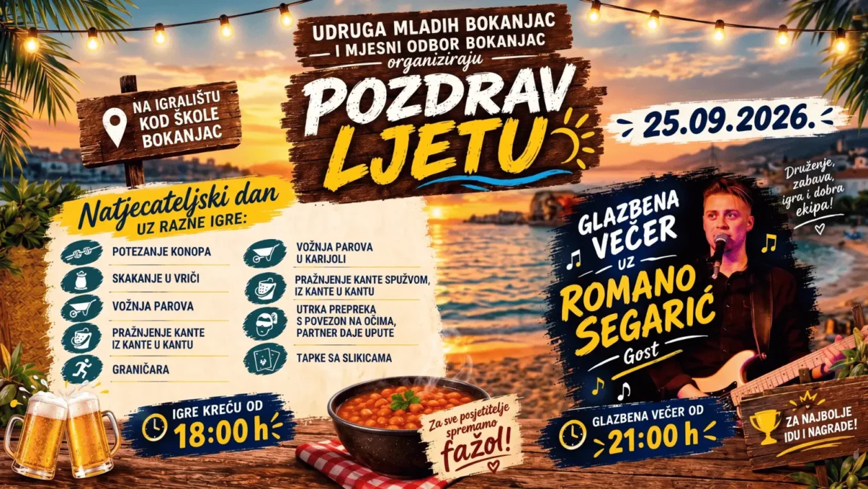 Bokanjac u petak uz tradicionalne igre, fažol i Romana Segarića pozdravlja ljeto