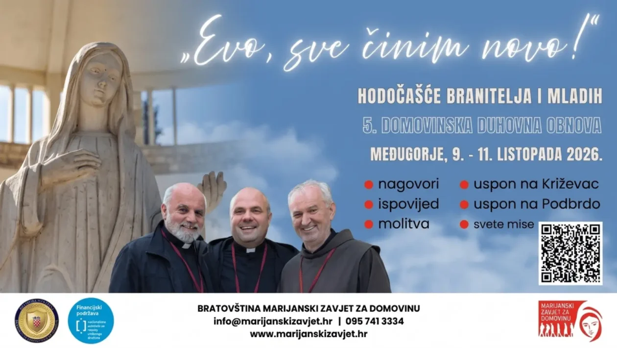 Domovinska duhovna obnova u Međugorju Branitelji i mladi okupljaju se pod geslom „Evo, sve činim novo!“