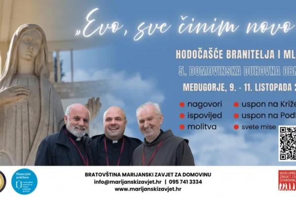Domovinska duhovna obnova u Međugorju Branitelji i mladi okupljaju se pod geslom „Evo, sve činim novo!“