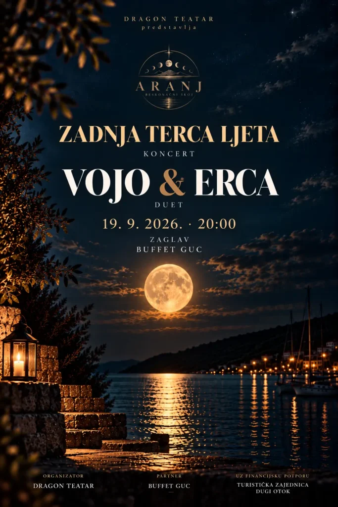 Koncert "Vojo & Erca" u organizaciji Dragon Teatra, 19.9.2026. u 20:00, Zaglav, Buffet Guc