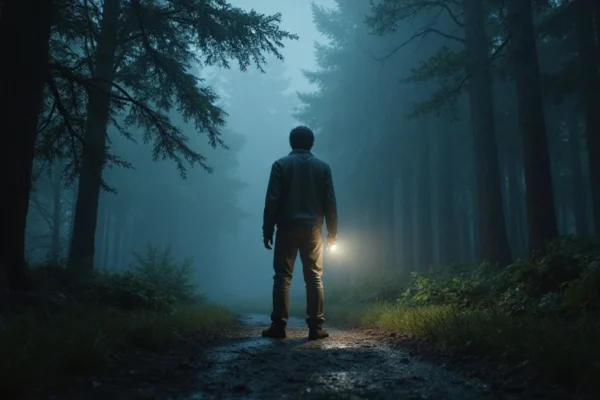 Ilustracija iz video igre Alan Wake 2