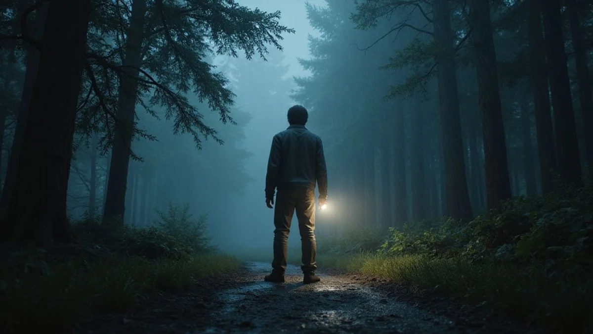 Ilustracija iz video igre Alan Wake 2