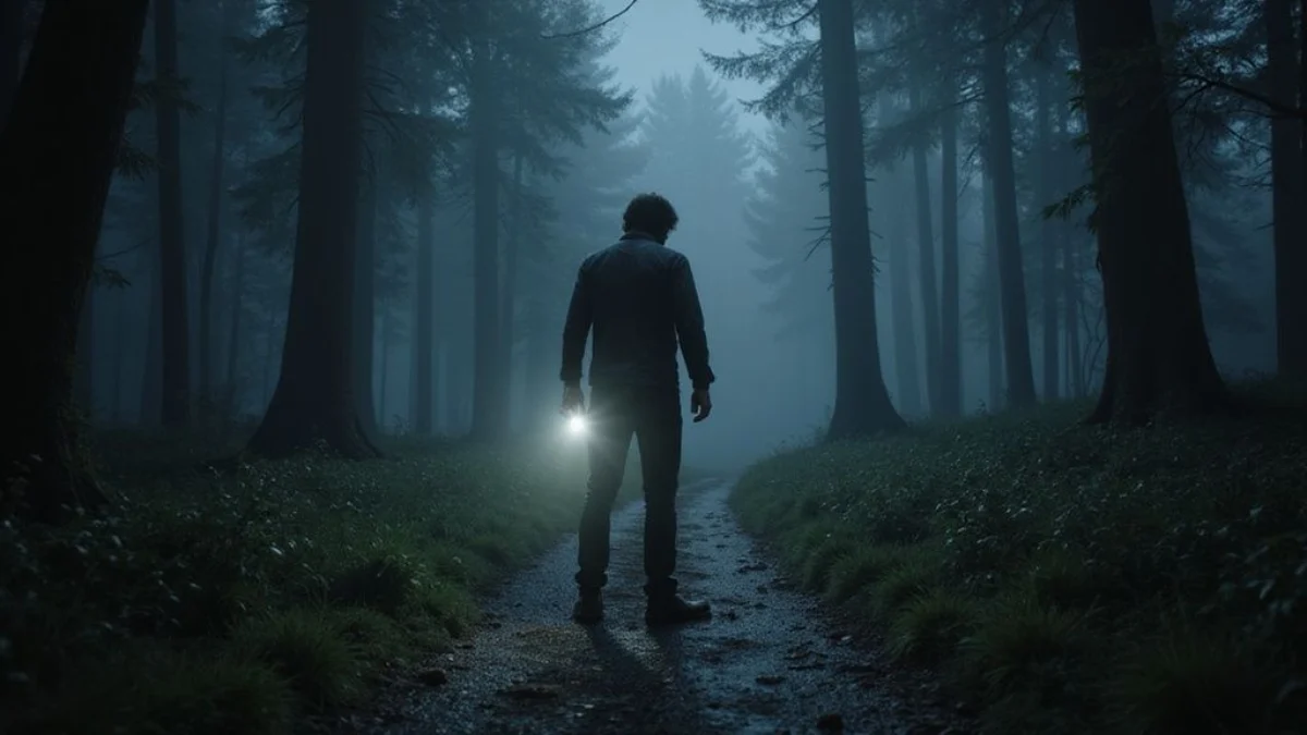 Ilustracija iz video igre Alan Wake 2