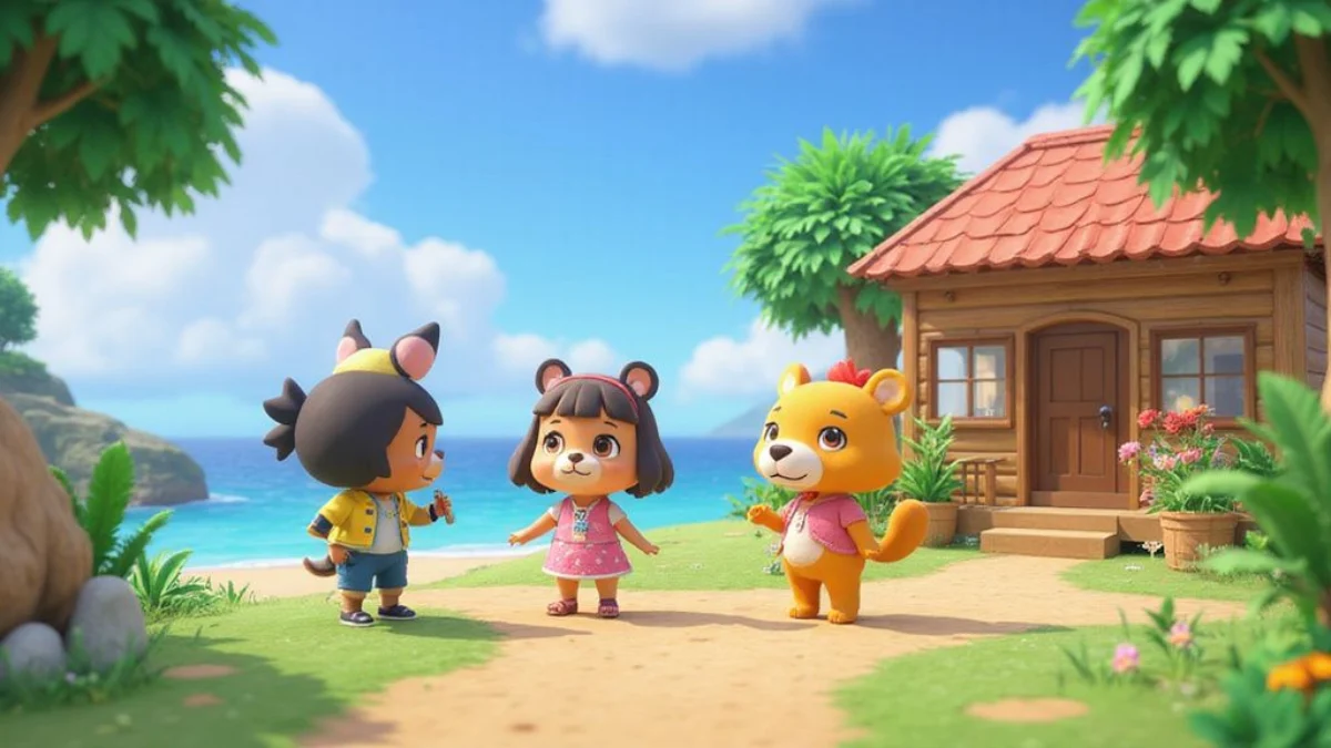Ilustracija iz video igre Animal Crossing: New Horizons