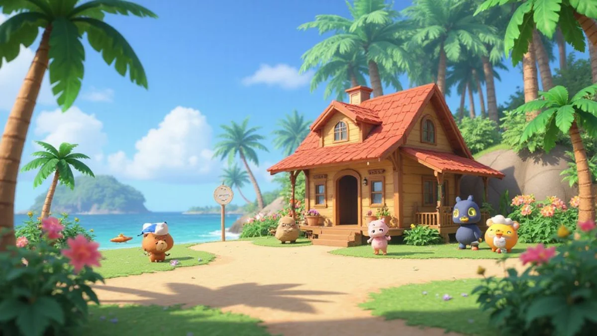 Ilustracija iz video igre Animal Crossing: New Horizons