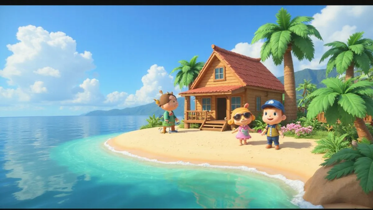 Ilustracija iz video igre Animal Crossing: New Horizons