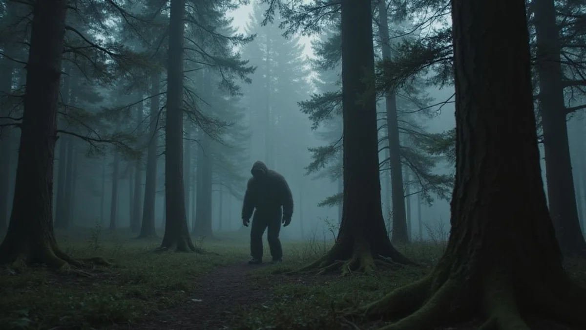 Ilustracija misterija: Bigfoot (Sasquatch)