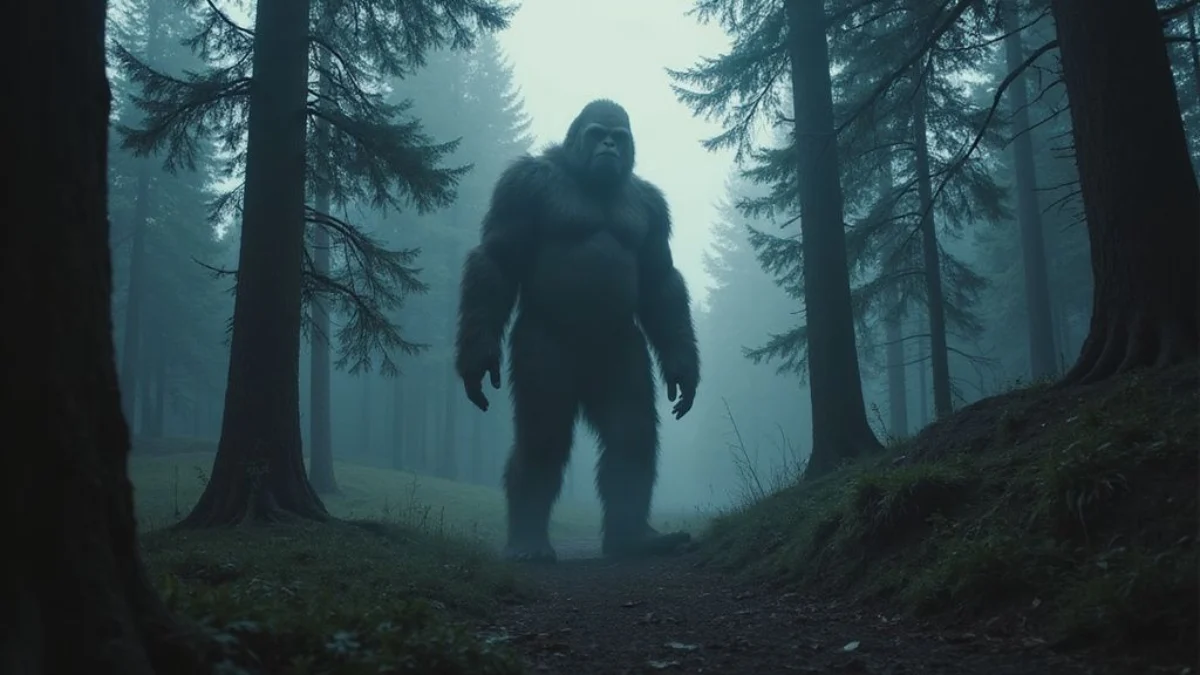 Ilustracija misterija: Bigfoot (Sasquatch)