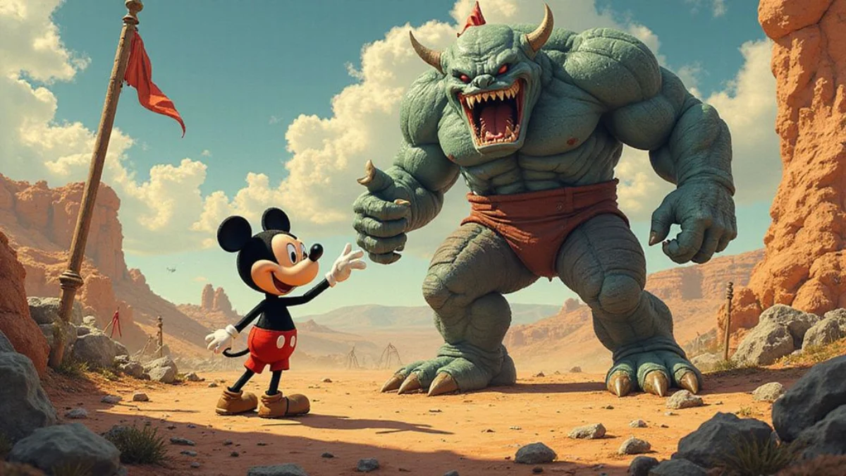 Ilustracija iz video igre Cuphead
