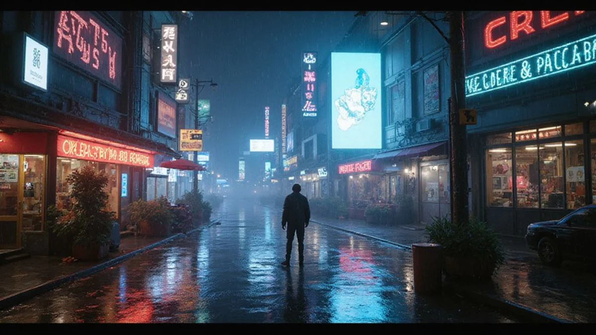 Ilustracija iz video igre Cyberpunk 2077