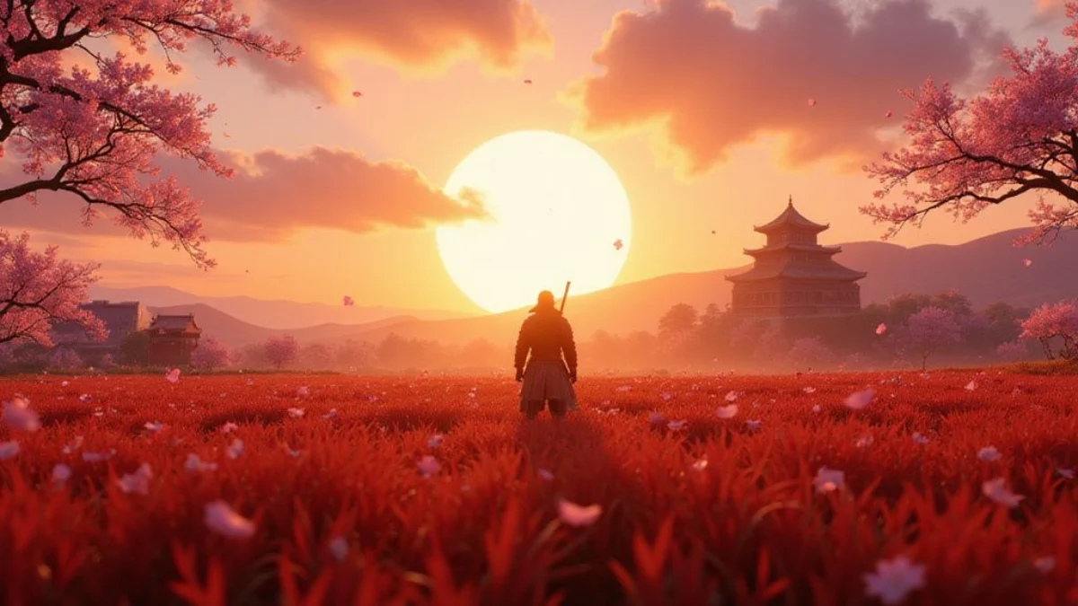 Ilustracija iz video igre Ghost of Tsushima