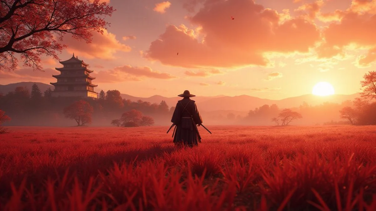 Ilustracija iz video igre Ghost of Tsushima