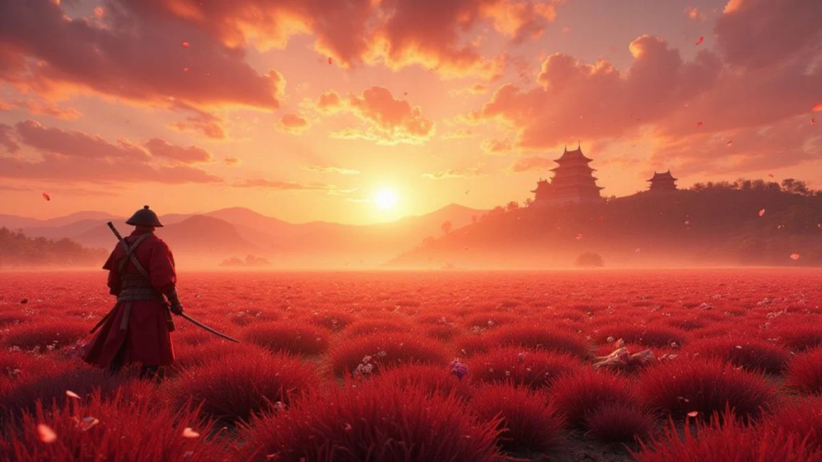 Ilustracija iz video igre Ghost of Tsushima