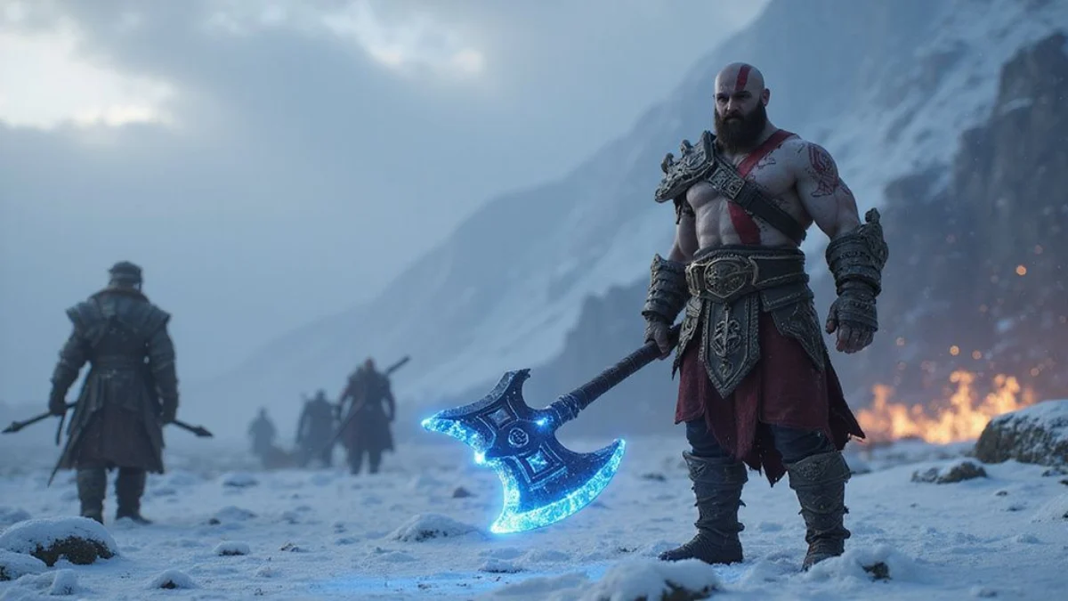 Ilustracija iz video igre God of War Ragnarök