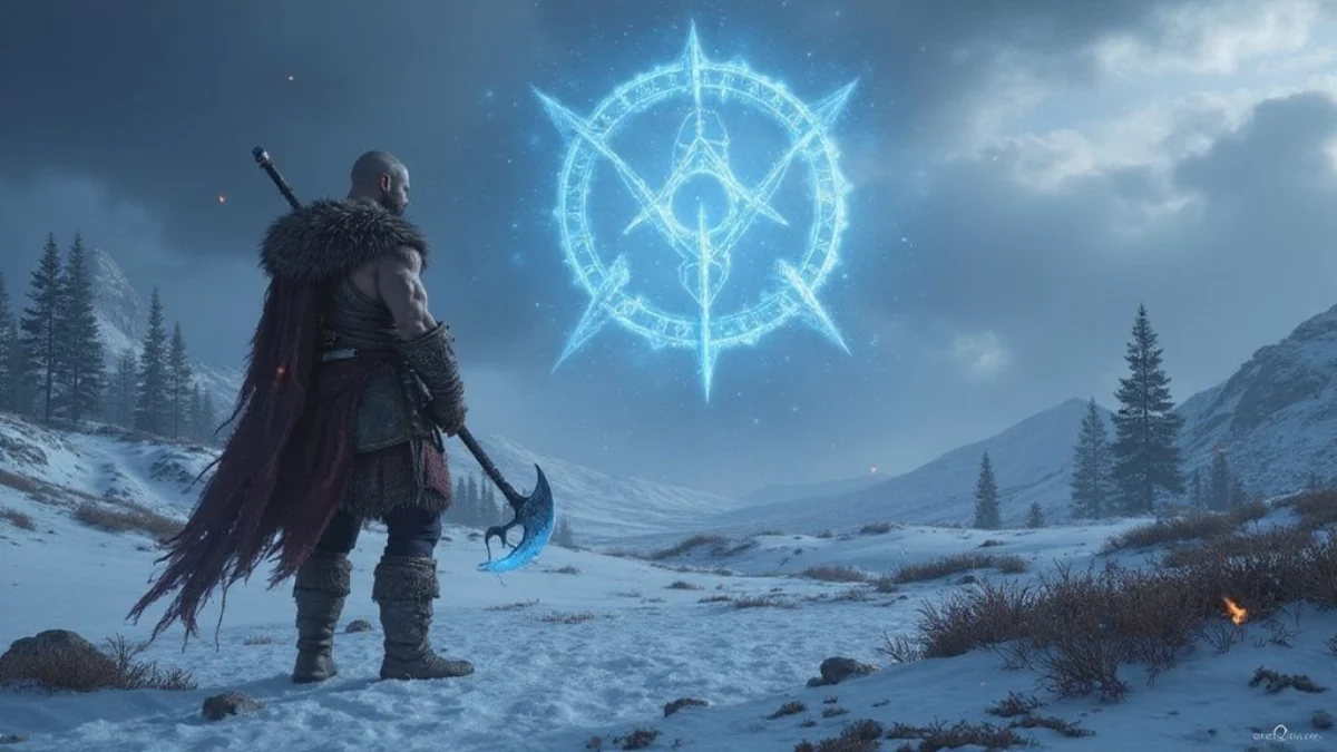Ilustracija iz video igre God of War Ragnarök