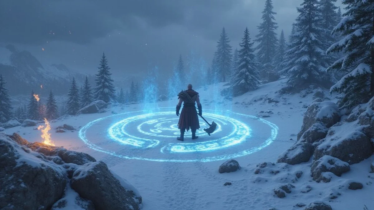 Ilustracija iz video igre God of War Ragnarök