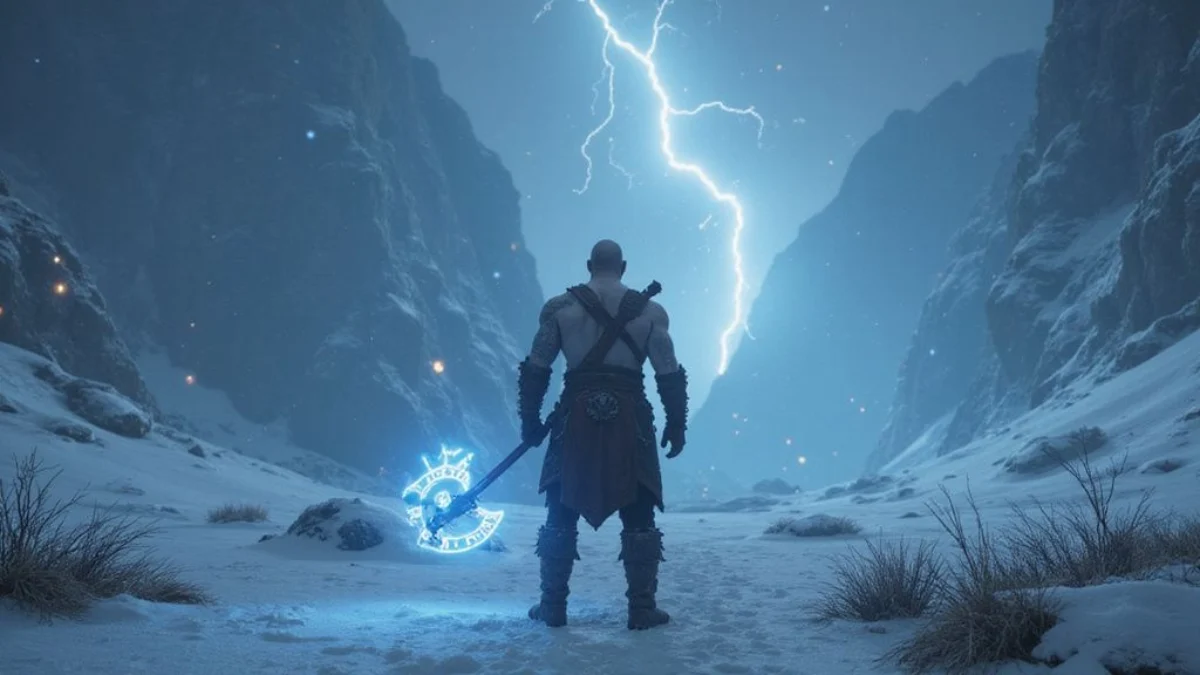 Ilustracija iz video igre God of War Ragnarök