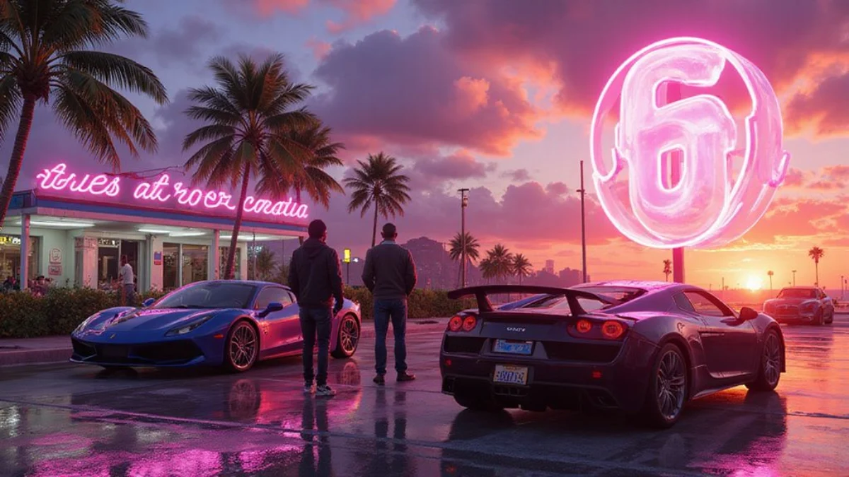 Ilustracija iz video igre Grand Theft Auto VI