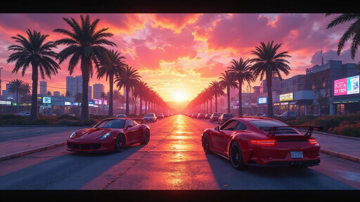 Ilustracija iz video igre Grand Theft Auto VI