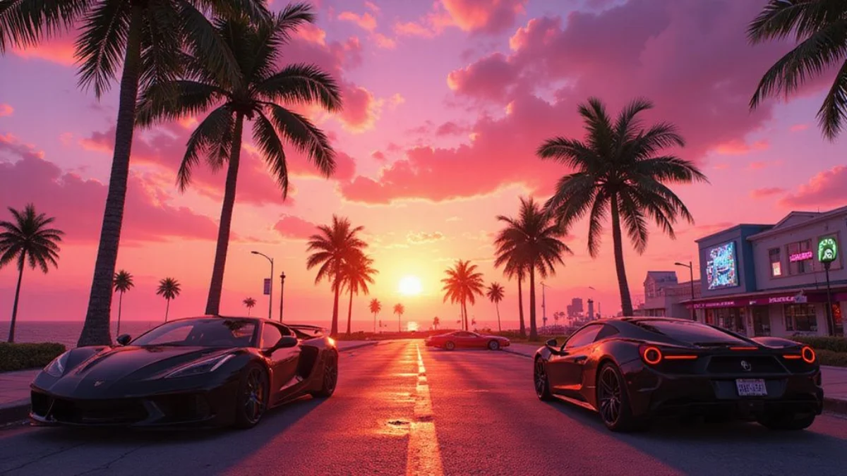 Ilustracija iz video igre Grand Theft Auto VI