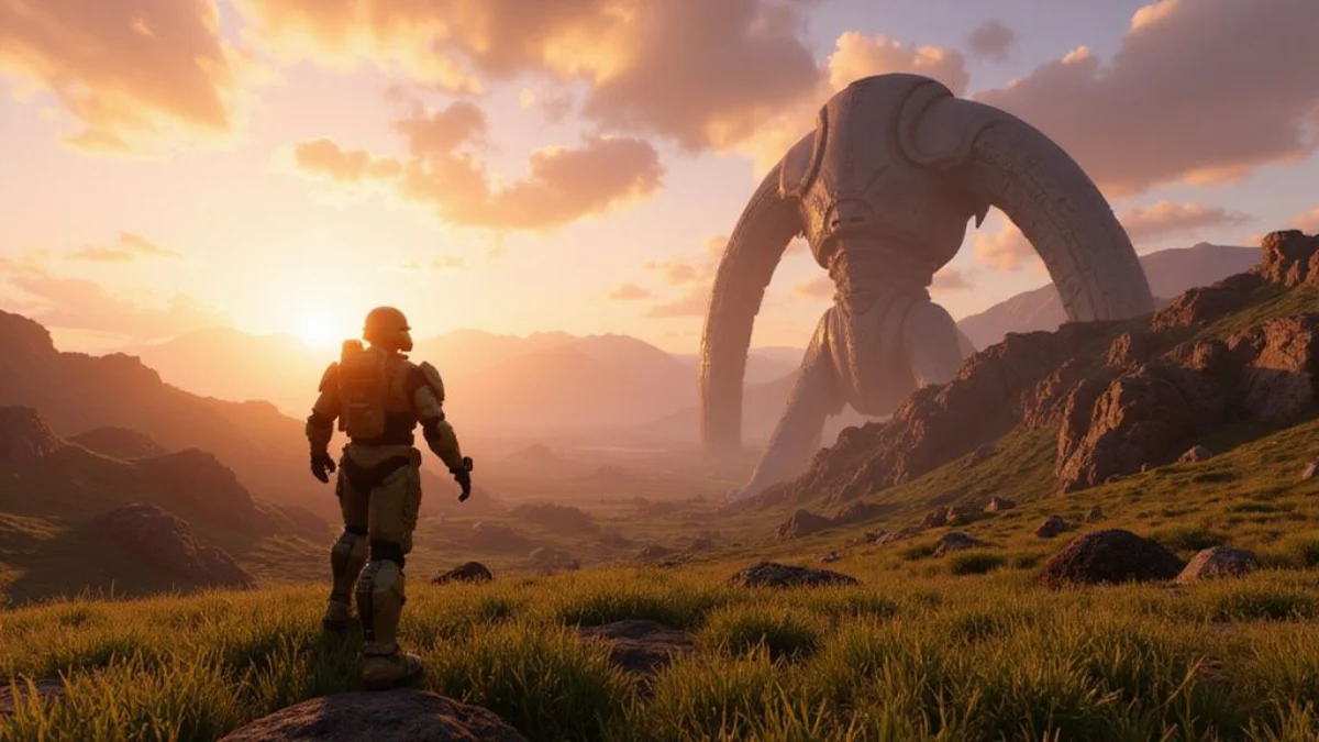 Ilustracija iz video igre Halo Infinite