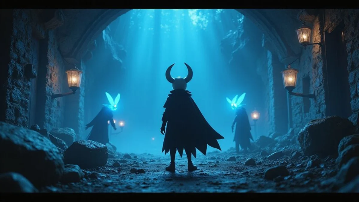 Ilustracija iz video igre Hollow Knight
