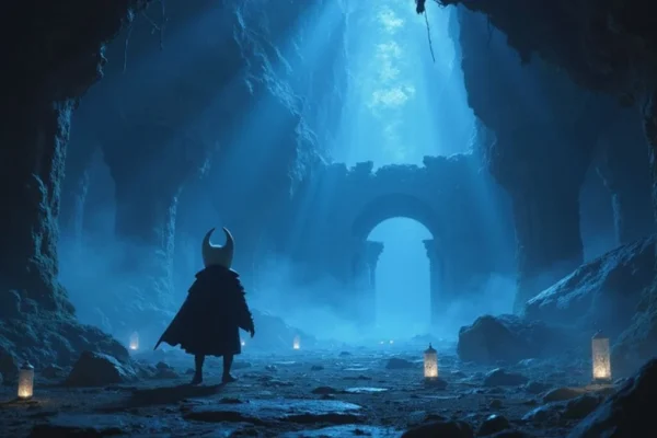 Ilustracija iz video igre Hollow Knight