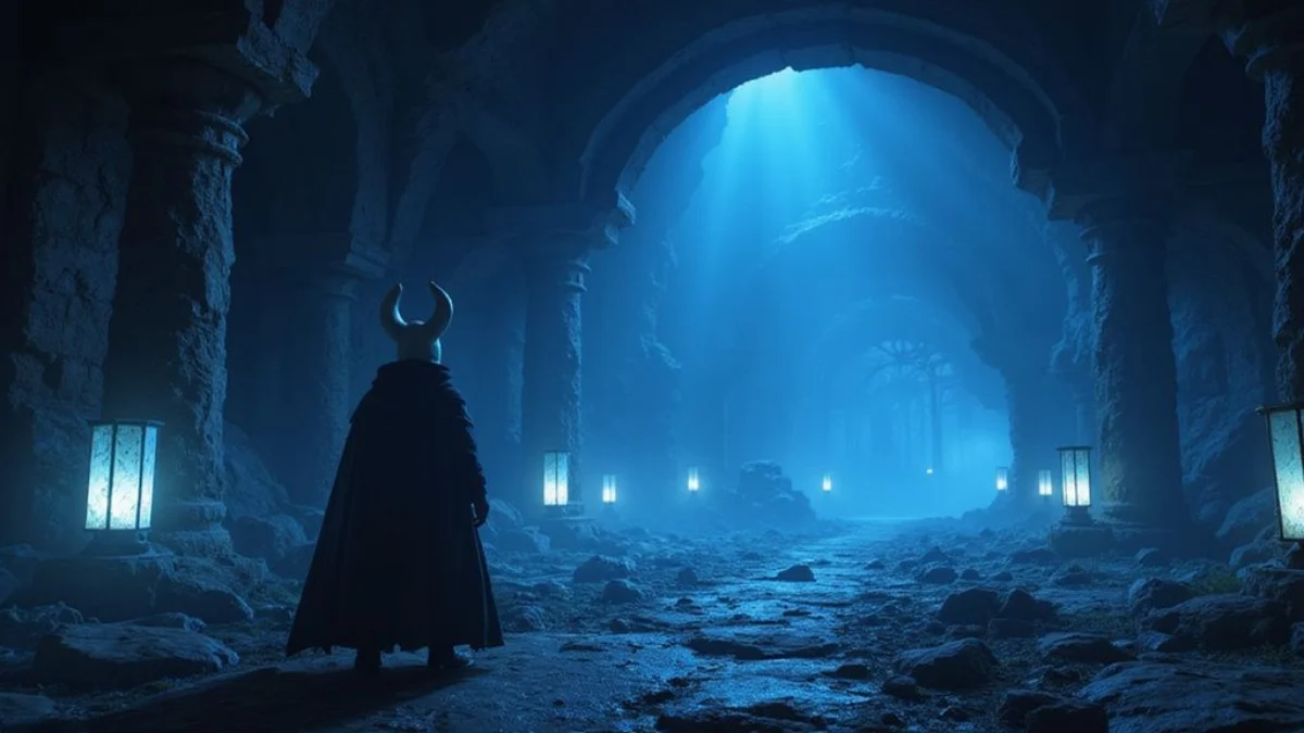 Ilustracija iz video igre Hollow Knight