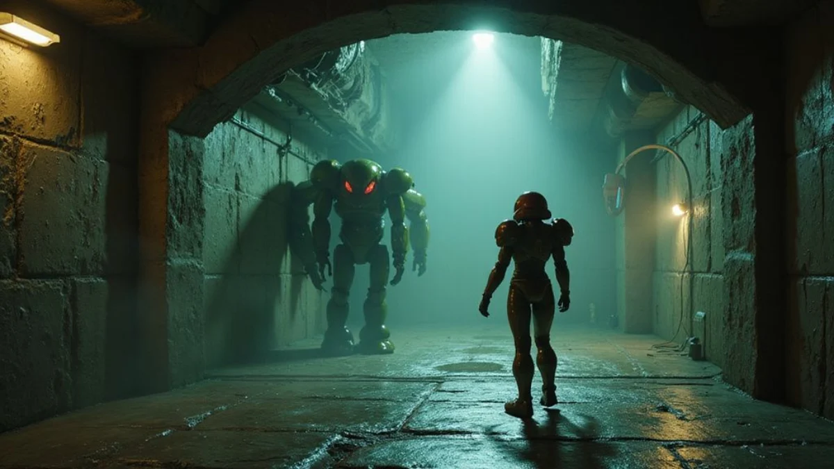 Ilustracija iz video igre Metroid Dread