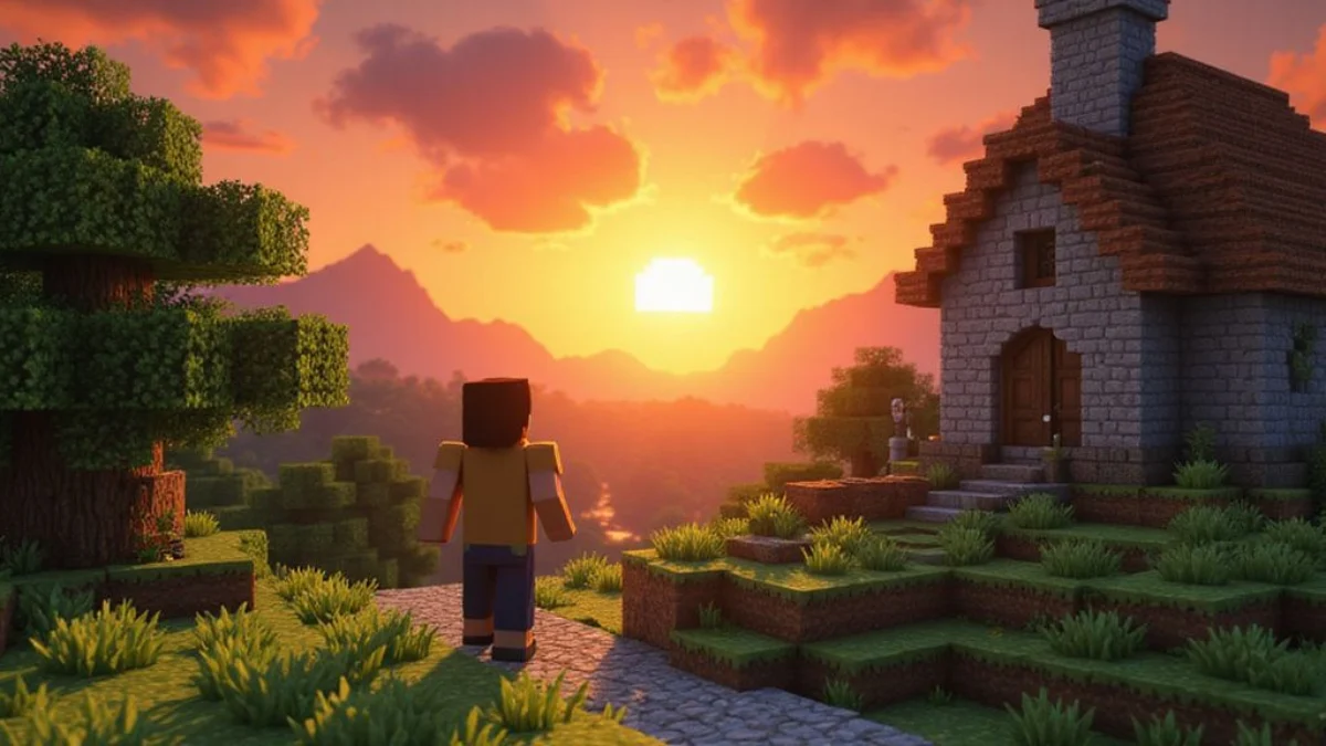 Ilustracija iz video igre Minecraft