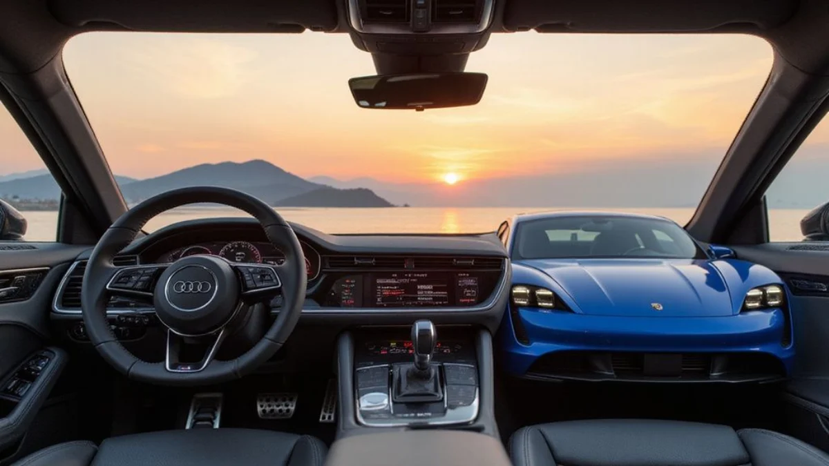 Detaljan prikaz dizajna i unutrašnjosti: Usporedba: Audi e-tron GT protiv Porsche Taycan
